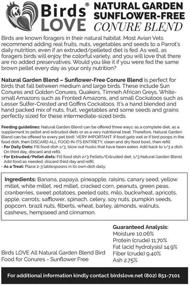 img 3 attached to 🐦 All Natural Garden Blend Bird Food for Conures - Sunflower Free 2lb: The Perfect Choice for Birds
