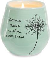 🕯️ green ceramic soy candle: nanas make wishes come true - pavilion gift company logo