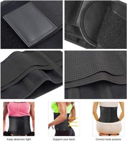 img 2 attached to 💪 SZ-Climax Lumbar Support Belt: Ultimate Back Brace for Postpartum Recovery, Lower Back Pain Relief, and Waist Training – Women and Men's Sweat Belt Body Shaper