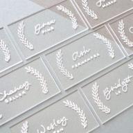 💌 20pcs clear acrylic place cards for wedding by uniqooo - blank rectangle escort plates name cards - ideal for seating, table cards, food signs, party, banquet, event decor - 3 1/2 x 2in logo