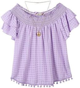 img 1 attached to Speechless Girls Smocked Lavender X Large Girls' Clothing