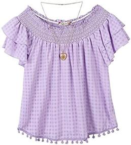 img 3 attached to Speechless Girls Smocked Lavender X Large Girls' Clothing