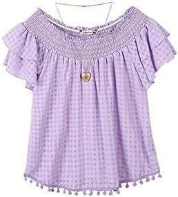 img 2 attached to Speechless Girls Smocked Lavender X Large Girls' Clothing