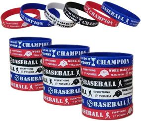 img 4 attached to CupaPlay Baseball Motivational Silicone Wristband