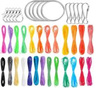 🌈 58pcs snap clip hooks - 24 colors plastic lacing cord for bracelet diy craft jewelry making: gimping scoubidou strings, diy crafting lacing string. logo