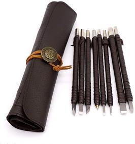 img 1 attached to 🔪 Tungsten Portable Leather Carving Chisels
