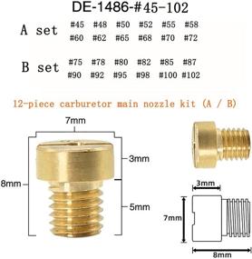 img 1 attached to 🔧 5 мм карбюратор Джеты для Mikuni VM22 VM24 VM26 - набор из 12 штук - Основные Джеты 125 150