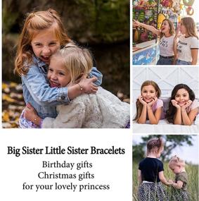 img 3 attached to 👭 MANVEN Big Sister Little Sister Bracelet Set Heart Charm Best Friends Jewelry Gift for Friendship, Daughter, Big Sis Lil Sis, Women, Girls - Matching Sister Bracelets for 2