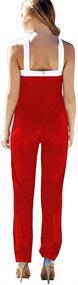 img 3 attached to IBTOM CASTLE Women's V-Neck Halter Jumpsuits with High Waist, Wide-Leg Long Pants, Pockets - Ideal for Weddings, Rompers Overalls
