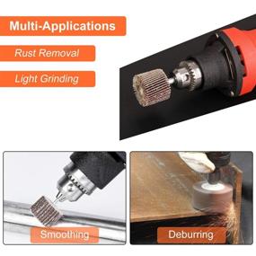 img 3 attached to 20-Pack Abrasive Flap Wheel Sander, 1x1x1/4 Shank Mounted Flap Wheels, 80 Grit Aluminum Oxide Sanding Flap Wheel for Rust Removal, Deburring, Polishing, and Satin-Finishing - High-Performance Abrasive Grinding Tool