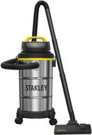 🔍 stanley 5 gallon 4 horsepower stainless steel tank wet/dry vacuum - silver, yellow, and black - sl18130 logo