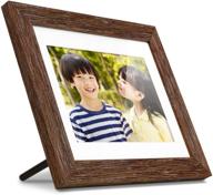 🖼️ aluratek 8” distressed wood digital photo frame: auto slideshow & high resolution display (adpfd08f) logo