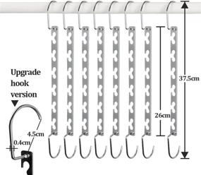 img 2 attached to Maximize Closet Space with 8 Pcs Space Saving Hangers - Metal Hooks, Heavy Duty Organizer