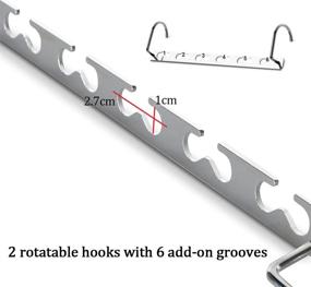 img 3 attached to Maximize Closet Space with 8 Pcs Space Saving Hangers - Metal Hooks, Heavy Duty Organizer