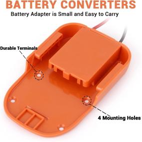 img 3 attached to Enhance Performance with Power Wheels Battery Adapter for Ridgid AEG 18V Hyper Li-ion Battery: DIY Dock Power Connector for RC Toy Car, Truck & E-Bike – 12 Gauge Robotics