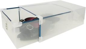 img 3 attached to Clear Drawer Style Shoe Box for Medium Closet Organization - Set of 10, Clear