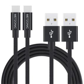 img 4 attached to METZONIC USB A To Type 🔌 C - Pack of 2 Industrial Electrical Cables