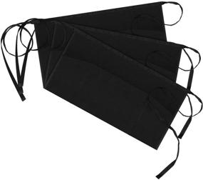 img 4 attached to Syntus 3 Pack Waitress Waist Apron - 3 Pockets, 100% Cotton, 11.5-inch, Black - Durable and Functional