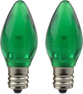 candex green c7 christmas holiday led 10w equivalent 1w blub logo