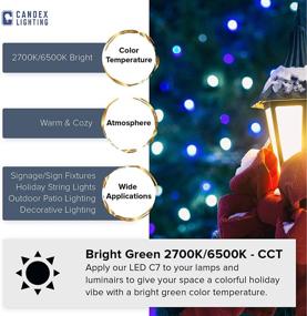 img 1 attached to Candex Green C7 Christmas Holiday LED 10W Equivalent 1W Blub