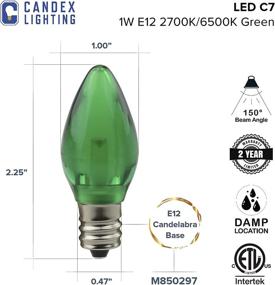 img 3 attached to Candex Green C7 Christmas Holiday LED 10W Equivalent 1W Blub