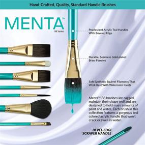 img 2 attached to Royal & Langnickel Menta 5 pc Stroke Variety Brush Set: Идеально подходит для акварельной живописи