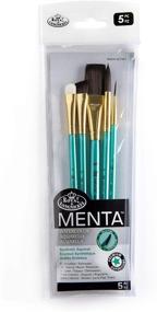 img 3 attached to Royal & Langnickel Menta 5 pc Stroke Variety Brush Set: Идеально подходит для акварельной живописи