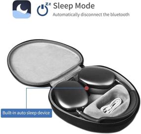 img 3 attached to 🎧 WIWU AirPods Max Case: Sleep Mode | Upgraded Smart Case for Headphones | Ultra-Slim Travel Carrying Case with Staying Power | Hard Shell Storage Bag - Black