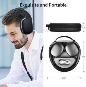 img 2 attached to 🎧 WIWU AirPods Max Case: Sleep Mode | Upgraded Smart Case for Headphones | Ultra-Slim Travel Carrying Case with Staying Power | Hard Shell Storage Bag - Black