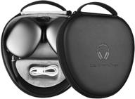 🎧 wiwu airpods max case: sleep mode | upgraded smart case for headphones | ultra-slim travel carrying case with staying power | hard shell storage bag - black logo