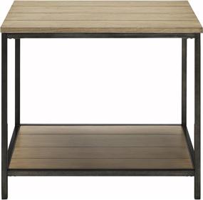 img 3 attached to Crosley Furniture Brooke End 🪑 Table - Elegant Washed Oak Finish