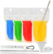 convenient reusable drink pouches with straw: eco-friendly and practical choice logo