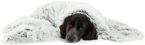 img 4 attached to 🐾 Soothing Comfort: Best Friends by Sheri Calming Shag Fur Frost Pet Throw Blanket 40x50