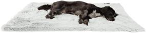 img 3 attached to 🐾 Soothing Comfort: Best Friends by Sheri Calming Shag Fur Frost Pet Throw Blanket 40x50