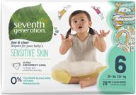 👶 seventh generation sensitive skin baby diapers, animal prints, size 6, 20 count logo
