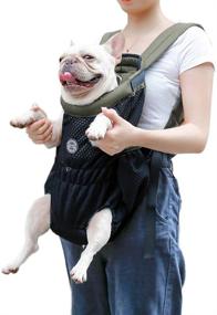 img 4 attached to 🐶 Coppthinktu Dog Carrier Backpack - Front-Facing Legs-Out Pet Backpack for Small Medium Large Dogs | Airline Approved Hands-Free Cat Travel Bag for Walking, Hiking, Biking, and Motorcycling