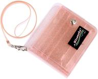 👛 stylish glitter wallets with transparent photocards and lanyard for women's handbags & wallets logo