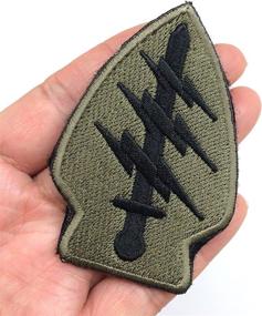 img 2 attached to 🎖️ 5PC/Set Special Forces Ranger Airborne Military Patches Army Embroidered Patch Applique by PepperLonely