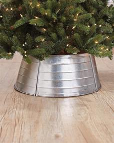 img 2 attached to 🎄 Lakeside Collection Galvanized Metal Christmas Tree Ring - Rustic Farmhouse Decor for Holidays