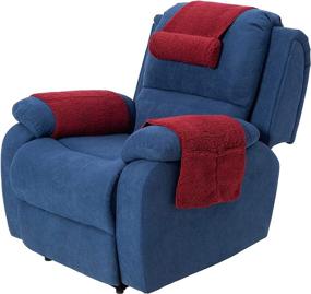 img 4 attached to Recliner Armchair Standard Headrest Burgundy