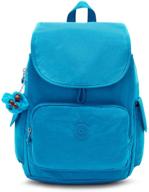 🎒 стильный и функциональный: средний рюкзак kipling city pack в водном синем цвете логотип