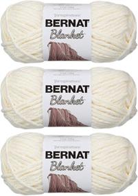 img 3 attached to 🛍️ Convenient Bulk Purchase: Bernat Blanket Yarn (3-Pack) Super Bulky #6 – 5.3 Ounce, 108 Yards Per Skein (Vintage White)