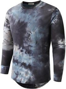 img 3 attached to Tie-Dyed Curve Shirt 1803ZR for Men's Clothing - Hipster Style