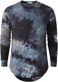 img 4 attached to Tie-Dyed Curve Shirt 1803ZR for Men's Clothing - Hipster Style