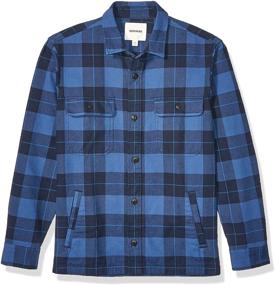 img 4 attached to Goodthreads Heavyweight Flannel Jacket Buffalo Men's Clothing and Shirts