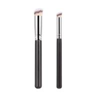 🖌️ anmor angled concealer brush set, 2-piece professional under eye concealer contour brush kit for concealing, setting, blending, buffing with liquid, cream, powder cosmetic - ideal for makeup application and enhancement purposes logo