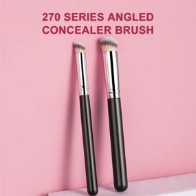 img 2 attached to 🖌️ Anmor Angled Concealer Brush Set, 2-Piece Professional Under Eye Concealer Contour Brush Kit for Concealing, Setting, Blending, Buffing with Liquid, Cream, Powder Cosmetic - Ideal for Makeup Application and Enhancement Purposes