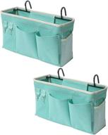 🛏️ convenient and practical trycooling bedside caddy: 2 pack hanging organizer for dorms, bedsides, and cribs! логотип