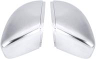 🔍 enhance your vw's style with qiilu matte chrome rearview mirror covers - perfect for passat b7, cc, jetta, scirocco, and beetle! logo