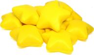 🌟 3 inch shining stars stress relief toy - bulk party favor pack of 12 yellow stress stars for all ages logo